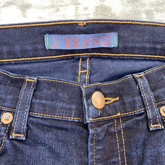 J Brand Women's Pencil Leg Jeans Size 26 Blue Dark Wash Denim - Picture 3 of 9